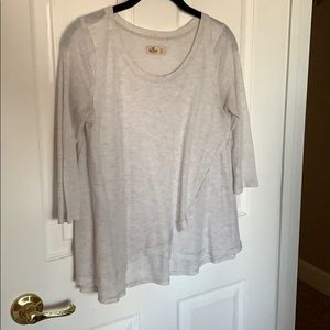 White Wrap 3/4 Sleeve Top